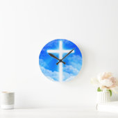 『十字架』カスタマイズ可能なキリスト教徒 ラウンド壁時計 (ホーム)