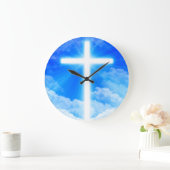 『十字架』カスタマイズ可能なキリスト教徒 ラージ壁時計 (ホーム)