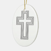 十字架 セラミックオーナメント (左)