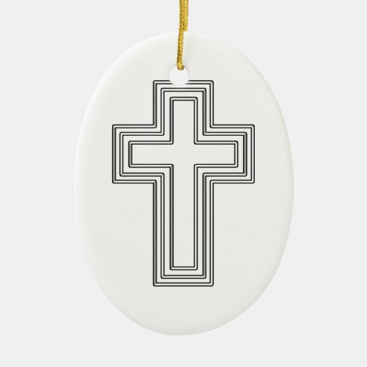十字架 セラミックオーナメント (正面)