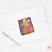 十字架 ラウンドシール (封筒)