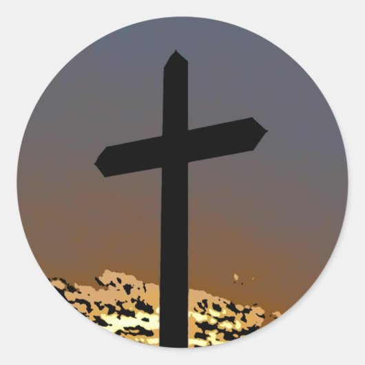 十字架 ラウンドシール (正面)