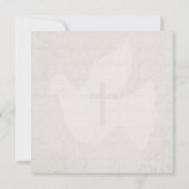 十字核付き確認聖霊鳩 招待状 (裏面)