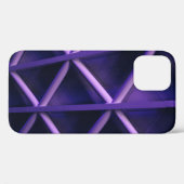 十字模様のスミレ色の天井ブルー Case-Mate iPhoneケース (裏面 (横))