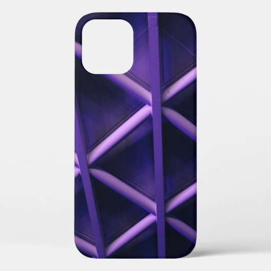 十字模様のスミレ色の天井ブルー Case-Mate iPhoneケース (裏面)