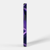 十字模様のスミレ色の天井ブルー iPhoneケース (右側面)