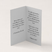 十字灰色の垂直折り曲げ鳩 名刺 (内部)