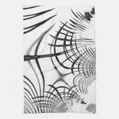 十字灰色の線は爪のスケッチを思い出させる キッチンタオル (縦)