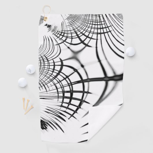 十字灰色の線は爪のスケッチを思い出させる ゴルフタオル (インサイチュ)