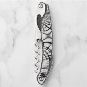 十字灰色の線は爪のスケッチを思い出させる ソムリエナイフ (正面)