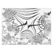 十字灰色の線は爪のスケッチを思い出させる テーブルクロス (正面(横))