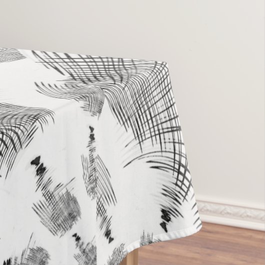 十字灰色の線は爪のスケッチを思い出させる テーブルクロス (インサイチュ)