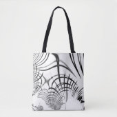 十字灰色の線は爪のスケッチを思い出させる トートバッグ (正面)