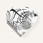 十字灰色の線は爪のスケッチを思い出させる ノートブック (正面)