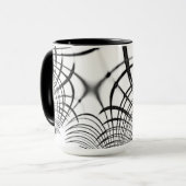 十字灰色の線は爪のスケッチを思い出させる マグカップ (正面左)