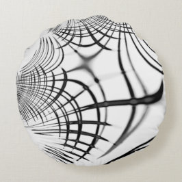 十字灰色の線は爪のスケッチを思い出させる ラウンドクッション