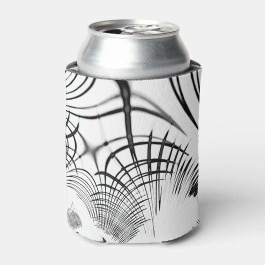 十字灰色の線は爪のスケッチを思い出させる 缶クーラー (缶正面)