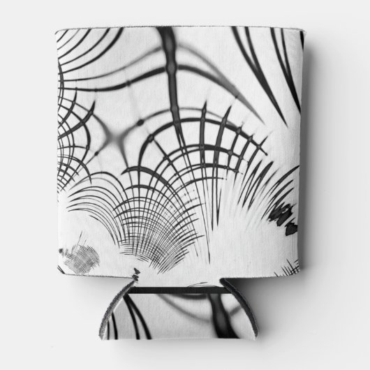 十字灰色の線は爪のスケッチを思い出させる 缶クーラー (正面)