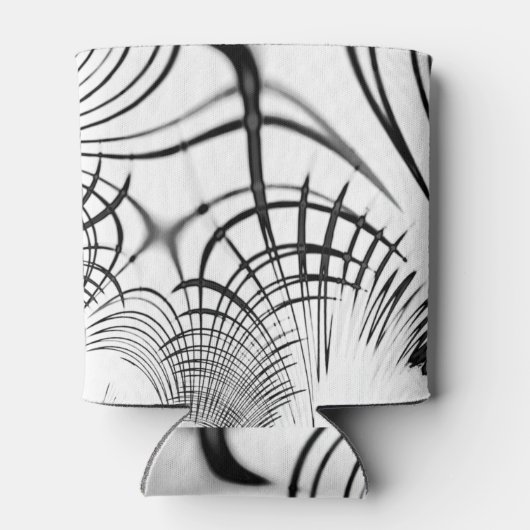 十字灰色の線は爪のスケッチを思い出させる 缶クーラー (裏面)