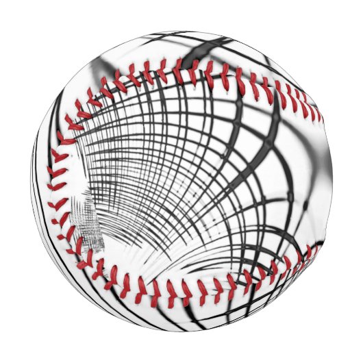 十字灰色の線は爪のスケッチを思い出させる 野球ボール (正面左)