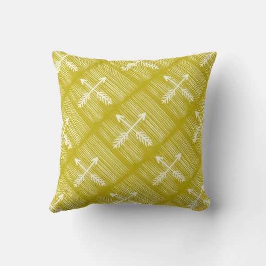 十字矢チャートルーズとアイボリーデザイン枕 クッション (裏面)