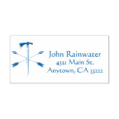 十字矢印とアックスパーソナライズされた セルフインキングスタンプ (デザイン)