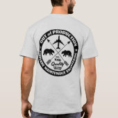 十字矢印 – 前面および背面 – 軽いシャツ Tシャツ (裏面)