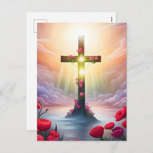 十字神はイエス・キリスト教救教会の愛を愛する シーズンポストカード (正面/裏面)