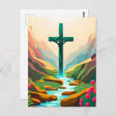 十字神はイエス・キリスト教救教会の愛を愛する ポストカード (正面/裏面)