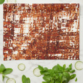 十字線と錆びた正方形のノッチ キッチンタオル (折り畳み)