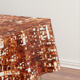 十字線と錆びた正方形のノッチ テーブルクロス