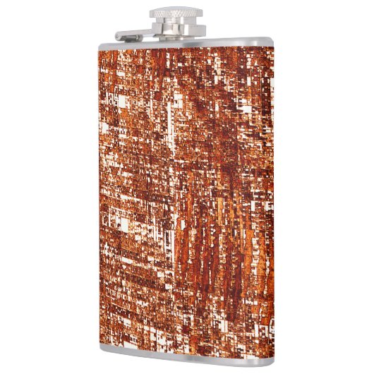 十字線と錆び角ノッチ フラスク (左)