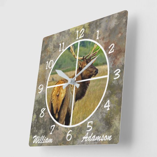 十字線の時計線をカスタマイズ スクエア壁時計 (傾斜)