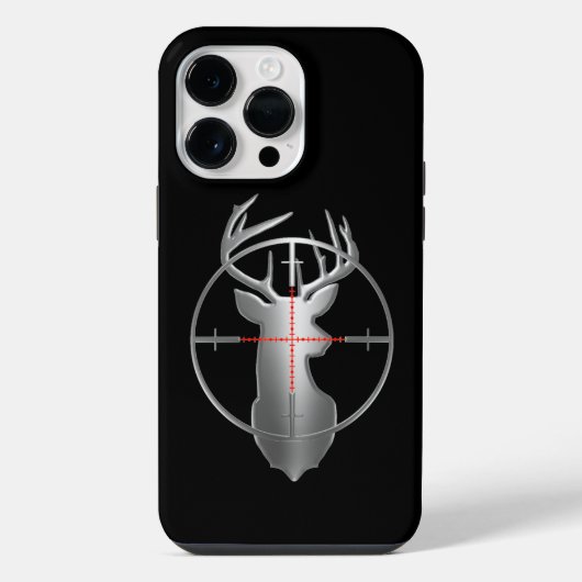 十字線の鹿 iPhoneケース (裏面)