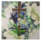 十字花陶瓦 タイル (正面)