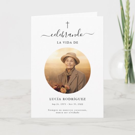 十字葬式スペインの追悼行事 カード (正面)