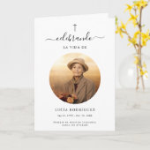 十字葬式スペインの追悼行事 カード (黄色い花)