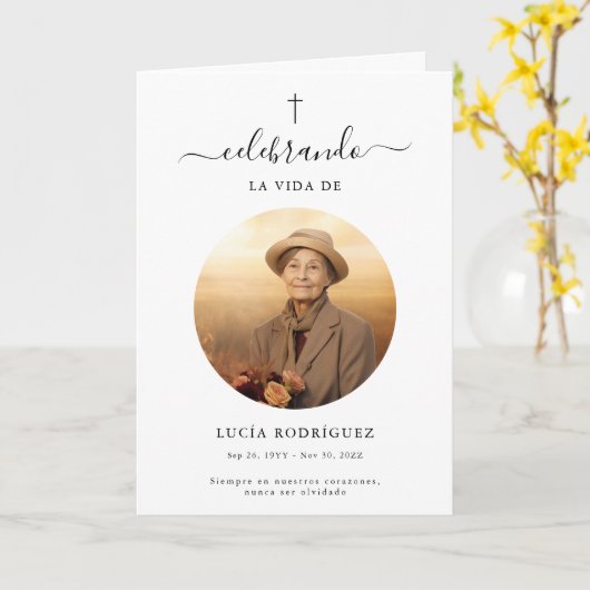 十字葬式スペインの追悼行事 カード (黄色い花)