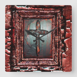 十字血 スクエア壁時計