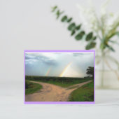 十字路に二重の虹 ポストカード (スタンド正面)