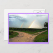 十字路に二重の虹 ポストカード (正面/裏面)