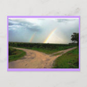 十字路に二重の虹 ポストカード (正面)