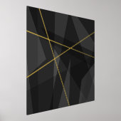 十字路ダークグレー抽象芸術幾何学芸術 箔ポスター (レイダウン)