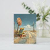 十字路失ったでカエル ポストカード (スタンド正面)