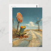 十字路失ったでカエル ポストカード (正面/裏面)