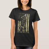 十字軍ここに立つ私は悪の騎士テンプラを恐れる Tシャツ (正面)