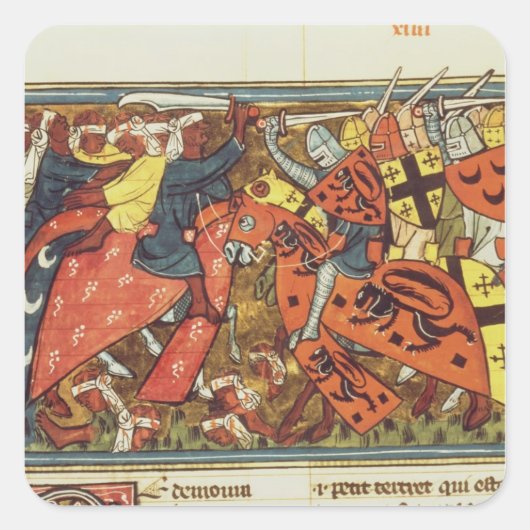 十字軍とイスラム教徒の戦い スクエアシール (正面)