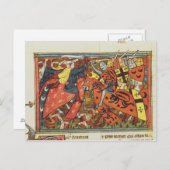 十字軍とイスラム教徒の戦い ポストカード (正面/裏面)