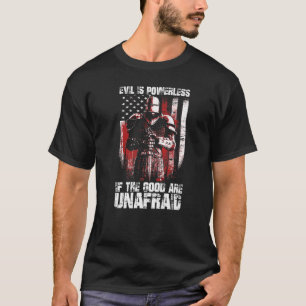 十字軍の善は恐れない戦い悪の騎士T Tシャツ