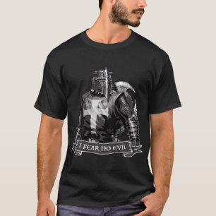 十字軍の私は邪悪な騎士テンプル戦士を恐れない Tシャツ